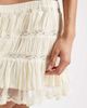 Reclaimed Vintage Reclaimed Vintage mini skirt with tiers and lace hem in cream-White - 4