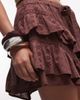 Reclaimed Vintage Reclaimed Vintage mini skort with ruffles in brown eyelet - 4