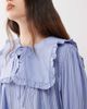 Reclaimed Vintage Reclaimed Vintage mini smock dress with oversized collar in blue stripe - 3