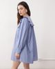 Reclaimed Vintage Reclaimed Vintage mini smock dress with oversized collar in blue stripe - 4
