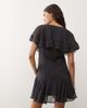 Reclaimed Vintage Reclaimed Vintage mini tea dress with cape collar in charcoal gray-Purple - 4
