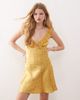 Reclaimed Vintage Reclaimed Vintage mini tea dress with flutter sleeves in yellow floral print - 3