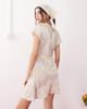 Reclaimed Vintage Reclaimed Vintage mini tea dress with lace insert in floral print-Multi - 3