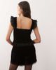 Reclaimed Vintage Reclaimed Vintage mini velvet shorts in black-Red - 4