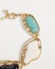 Reclaimed Vintage Reclaimed Vintage molten gold bracelet with multi faux semi precious stones - 2