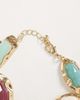 Reclaimed Vintage Reclaimed Vintage molten gold bracelet with multi faux semi precious stones - 3