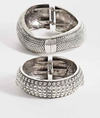 Reclaimed Vintage Reclaimed Vintage multi pack bangles in burnished silver tone