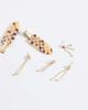 Reclaimed Vintage Reclaimed Vintage multi pack dainty profile hanging earrings in gold - 2