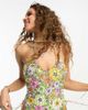 Reclaimed Vintage Reclaimed Vintage multiway tie front swimsuit in retro flower print - 1