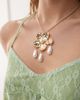 Reclaimed Vintage Reclaimed Vintage necklace with flower and pearls in gold - 1