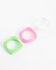 Reclaimed Vintage Reclaimed Vintage neon bangles 3 pack-Multi - 1