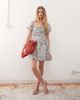 Reclaimed Vintage Reclaimed Vintage off the shoulder babydoll dress with pleats in blue floral print-Multi - 2
