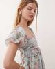 Reclaimed Vintage Reclaimed Vintage off the shoulder babydoll dress with pleats in blue floral print-Multi - 3