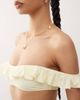 Reclaimed Vintage Reclaimed Vintage off the shoulder bikini top with ruffle in butter yellow-Multi - 2