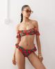 Reclaimed Vintage Reclaimed Vintage off the shoulder bikini top with ruffles in fruity orange print-Multi - 1