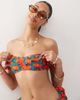 Reclaimed Vintage Reclaimed Vintage off the shoulder bikini top with ruffles in fruity orange print-Multi - 2