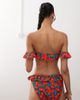Reclaimed Vintage Reclaimed Vintage off the shoulder bikini top with ruffles in fruity orange print-Multi - 3