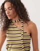 Reclaimed Vintage Reclaimed Vintage one-shoulder knit tank top with matching scarf in multi stripe - 2