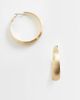 Reclaimed Vintage Reclaimed Vintage oversized chubby hoop earrings in gold - 1