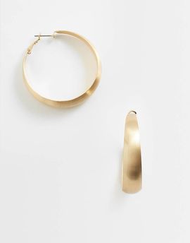 Reclaimed Vintage Reclaimed Vintage oversized chubby hoop earrings in gold