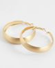 Reclaimed Vintage Reclaimed Vintage oversized chubby hoop earrings in gold - 3