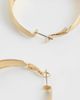 Reclaimed Vintage Reclaimed Vintage oversized chubby hoop earrings in gold - 4