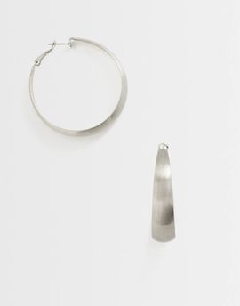 Reclaimed Vintage Reclaimed Vintage oversized chubby hoops in silver