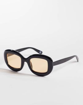 Reclaimed Vintage Reclaimed Vintage oversized circle glasses with tonal brown lens