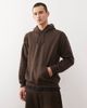 Reclaimed Vintage Reclaimed Vintage oversized hoodie with graphic back print in chocolate brown - 3