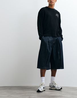 Reclaimed Vintage Reclaimed Vintage oversized jorts in indigo denim-Blue