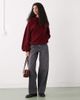 Reclaimed Vintage Reclaimed Vintage oversized knit hoodie in raspberry red - 4