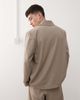 Reclaimed Vintage Reclaimed Vintage oversized summer blazer in beige pinstripes-Gray - 4
