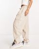 Reclaimed Vintage Reclaimed Vintage parachute cargo pants in stone-Multi - 4
