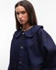 Reclaimed Vintage Reclaimed Vintage peter pan collar denim shirt in indigo-Blue - 2