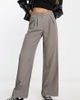 Reclaimed Vintage Reclaimed Vintage pinstripe wide leg pants in gray-Black - 1