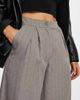 Reclaimed Vintage Reclaimed Vintage pinstripe wide leg pants in gray-Black - 4