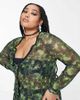Reclaimed Vintage Reclaimed Vintage Plus mesh top in grunge green floral print - part of a set - 1