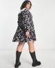 Reclaimed Vintage Reclaimed Vintage Plus printed mini dress with contrast collar in floral print-Multi - 2