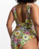 Reclaimed Vintage Reclaimed Vintage PLUS square neck floral swimsuit-Multi - 3