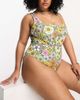 Reclaimed Vintage Reclaimed Vintage PLUS square neck floral swimsuit-Multi - 4