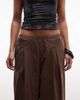 Reclaimed Vintage Reclaimed Vintage poplin bloomer 3/4 length pants in chocolate brown - 3
