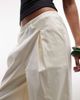 Reclaimed Vintage Reclaimed Vintage poplin bloomer 3/4 length pants in cream-White - 4