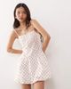 Reclaimed Vintage Reclaimed Vintage puffball mini dress with hook and eye in red polka dot print-Multi - 1