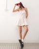 Reclaimed Vintage Reclaimed Vintage puffball mini dress with hook and eye in red polka dot print-Multi - 3
