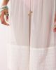 Reclaimed Vintage Reclaimed Vintage pull on balloon beach pants with lace inserts and adjustable ties in white-Multi - 3