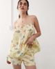 Reclaimed Vintage Reclaimed Vintage pull on relaxed beach shorts in yellow postcard print-Multi - 1