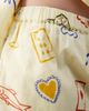 Reclaimed Vintage Reclaimed Vintage pull on relaxed beach shorts in yellow postcard print-Multi - 2