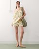 Reclaimed Vintage Reclaimed Vintage pull on relaxed beach shorts in yellow postcard print-Multi - 4