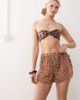 Reclaimed Vintage Reclaimed Vintage pull on sheer beach shorts with tie sides in leopard print - part of a set-Multi - 1