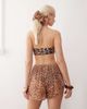 Reclaimed Vintage Reclaimed Vintage pull on sheer beach shorts with tie sides in leopard print - part of a set-Multi - 3